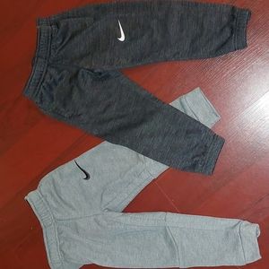 2 pair of toddler Nike Dri Fit joggers Size 3T Used in great shape.